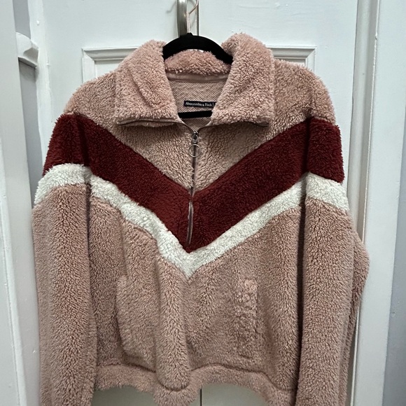 Abercrombie & Finch half zip sherpa jacket - Picture 2 of 4